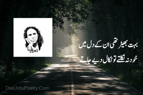 John Elia Poetry In Urdu 2 Lines